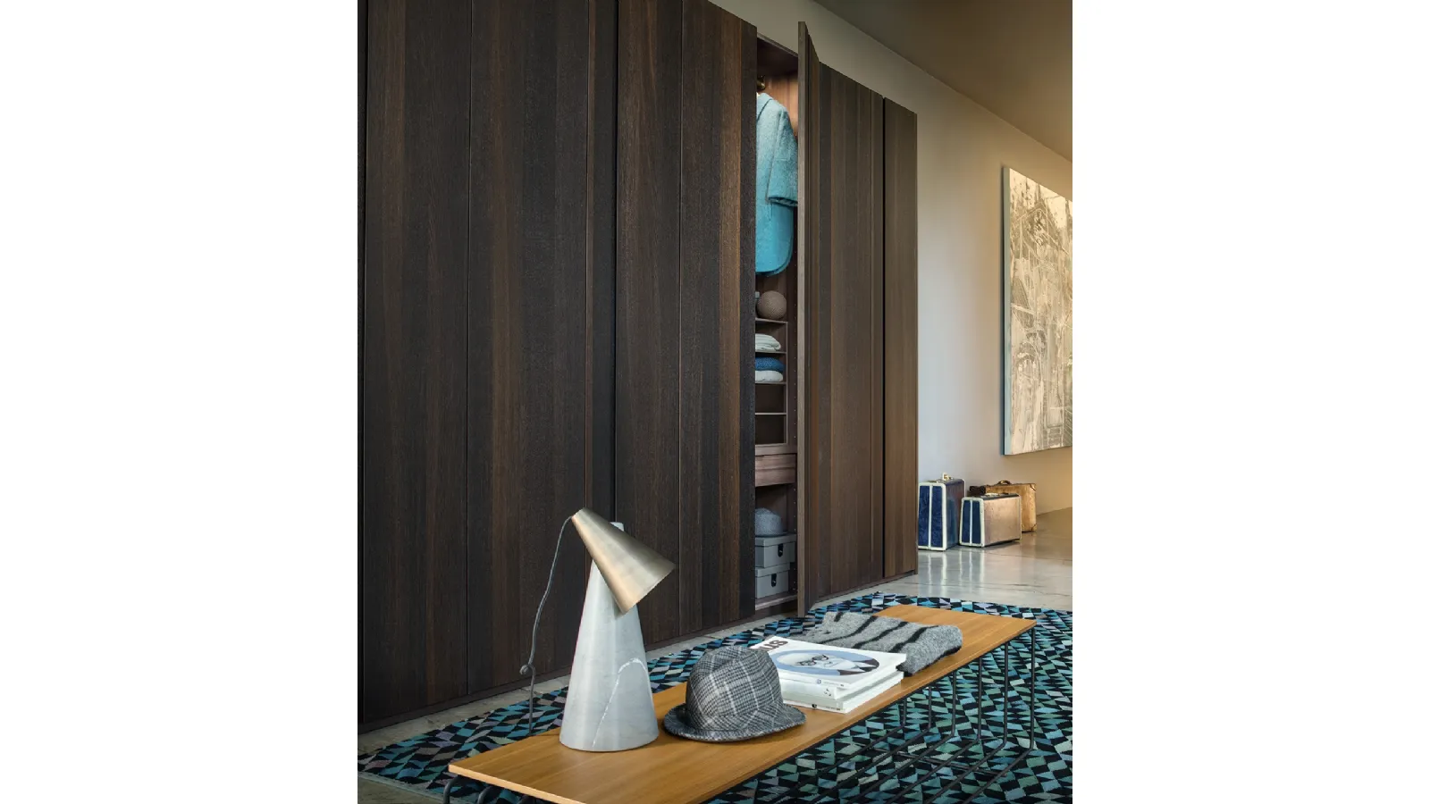 Naica hinged door wardrobe by Lema