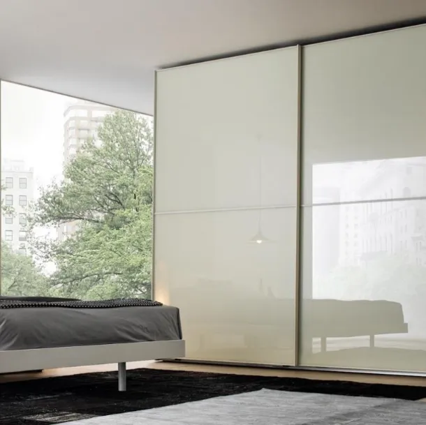 Wardrobe with sliding doors Nevada glossy lacquered by Giellesse