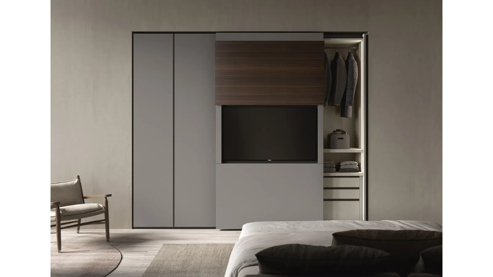 TV cabinet with sliding door Sipario by Fimar