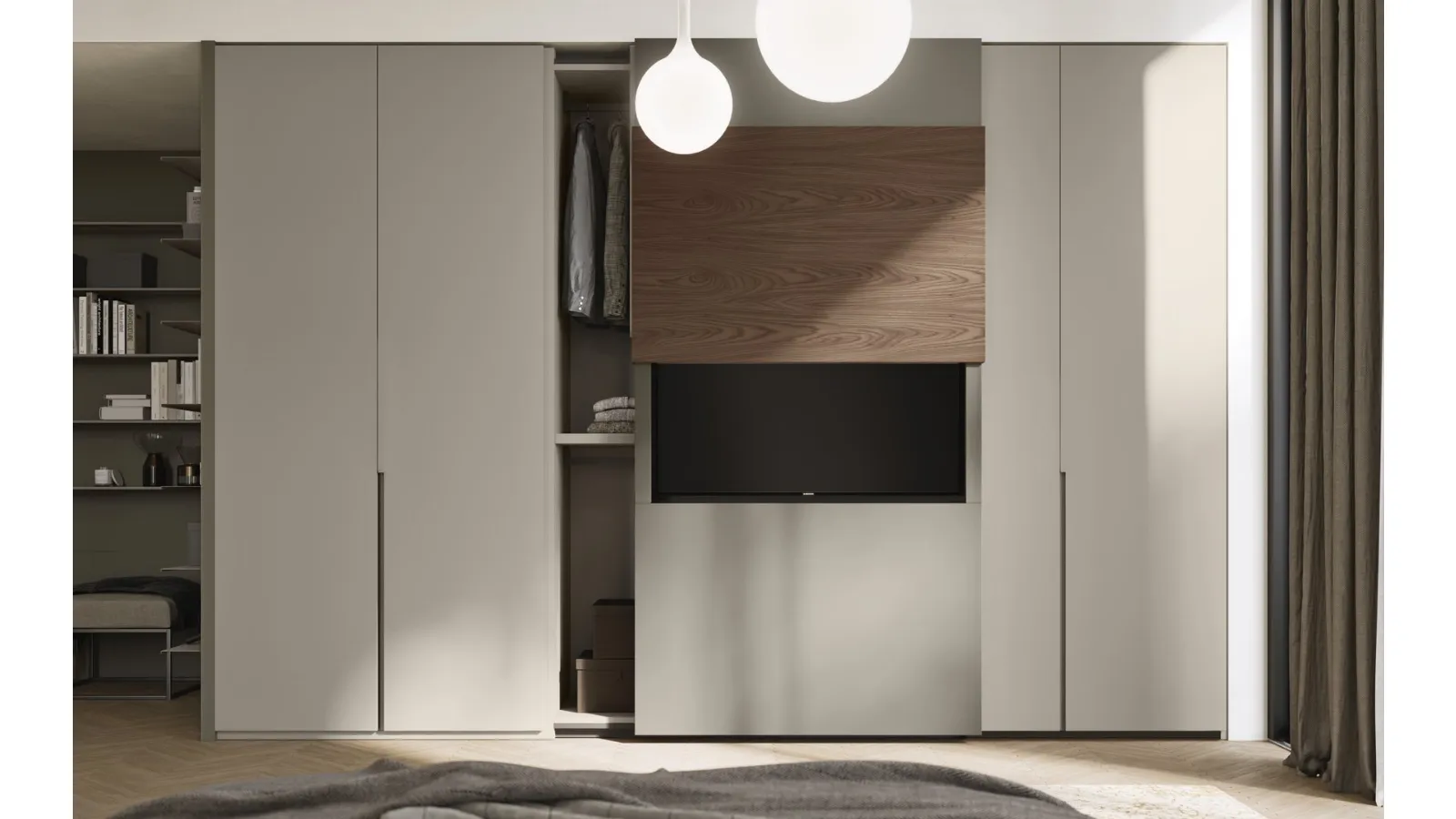 TV cabinet with sliding door Sipario by Fimar