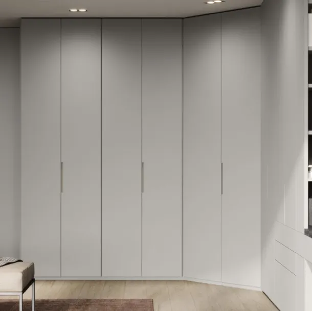 Corner wardrobe with hinged door Fimar trim