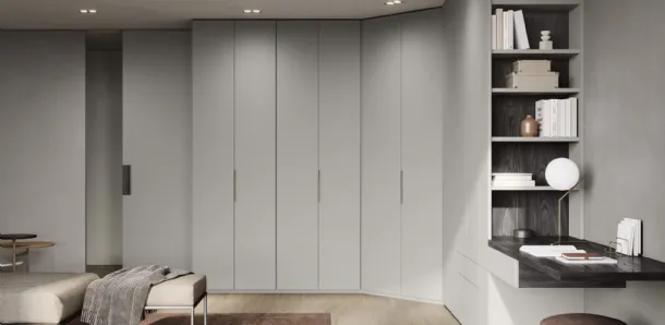 Corner wardrobe with hinged door Fimar trim