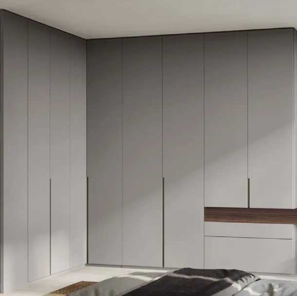 Corner wardrobe with hinged door by Fimar