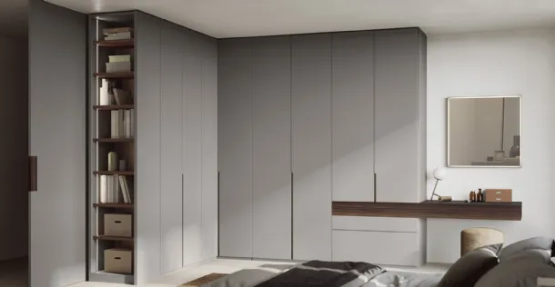 Corner wardrobe with hinged door by Fimar