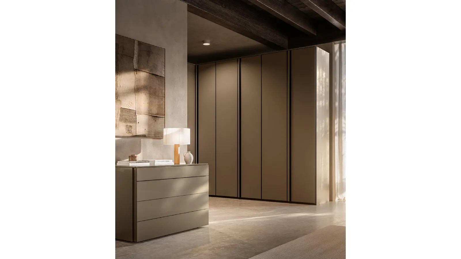 Modular hinged-door wardrobe Velo di Lema