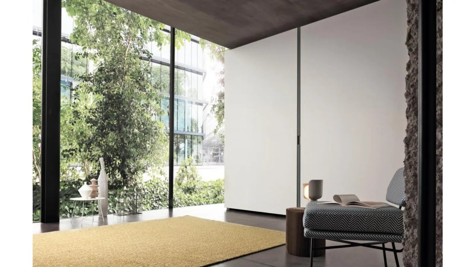 Wardrobe with sliding doors Wall matte lacquered by Giellesse