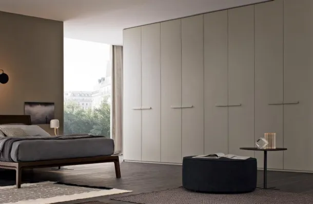 Wardrobe with hinged doors Wave matte lacquered by Giellesse